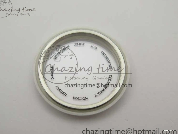 0104 Submariner 40mm White Ceramic 5GF Best Edition Dark Blue Dial on Blue Rubber Strap SA DailyWear 2486